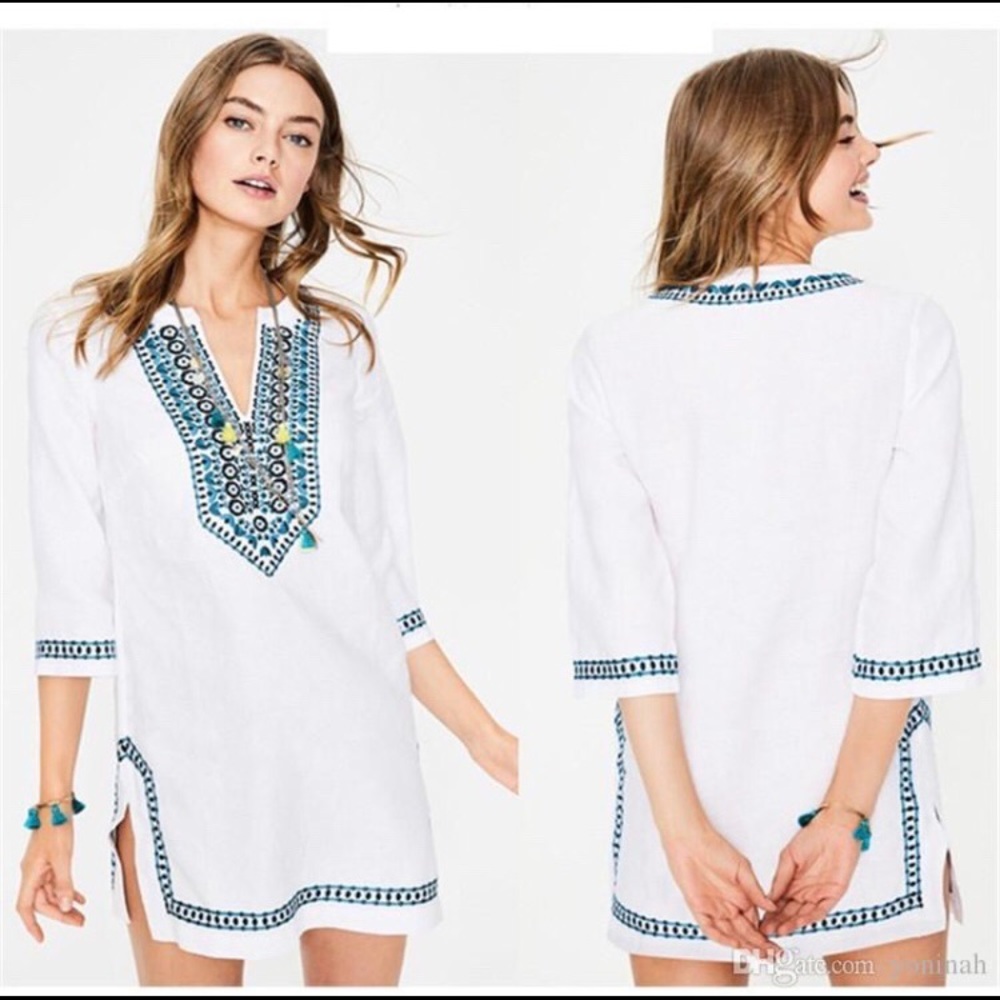 Boden Embroidered Kaftan